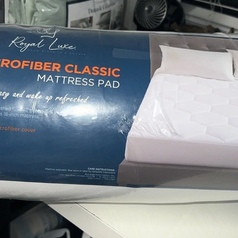 ROYAL LUXE Classic Quilted Down Alternative Mattress Pad